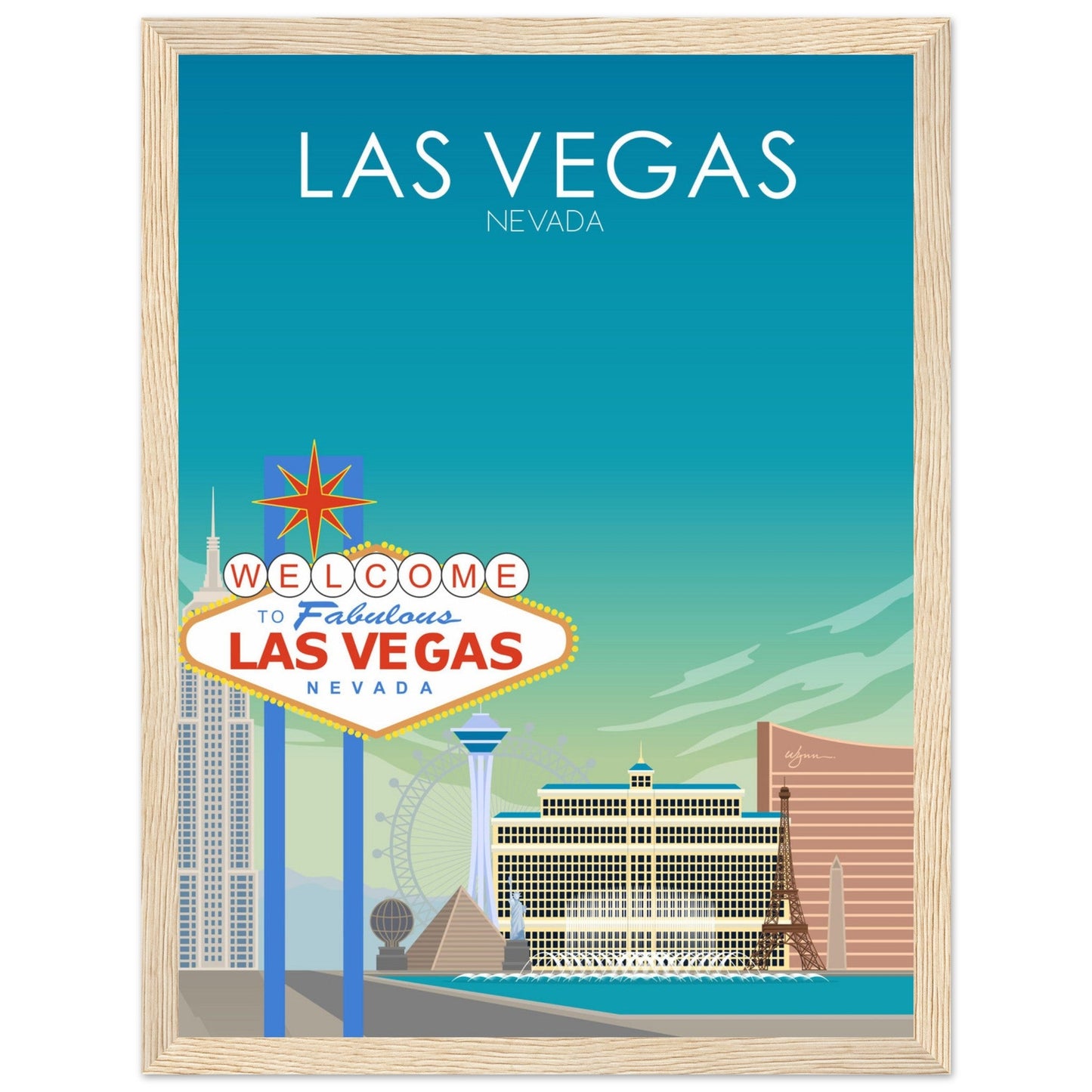 Las Vegas Poster | Las Vegas Wall Art | Las Vegas Daytime Print