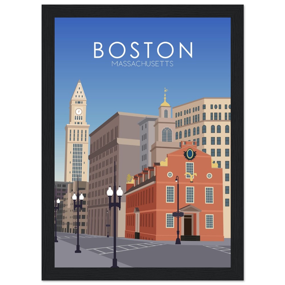 Boston Poster | Boston Wall Art | Boston Daytime Print