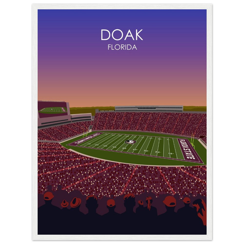 Doak Campbell Stadium Poster | Florida State University Football Stadium Print