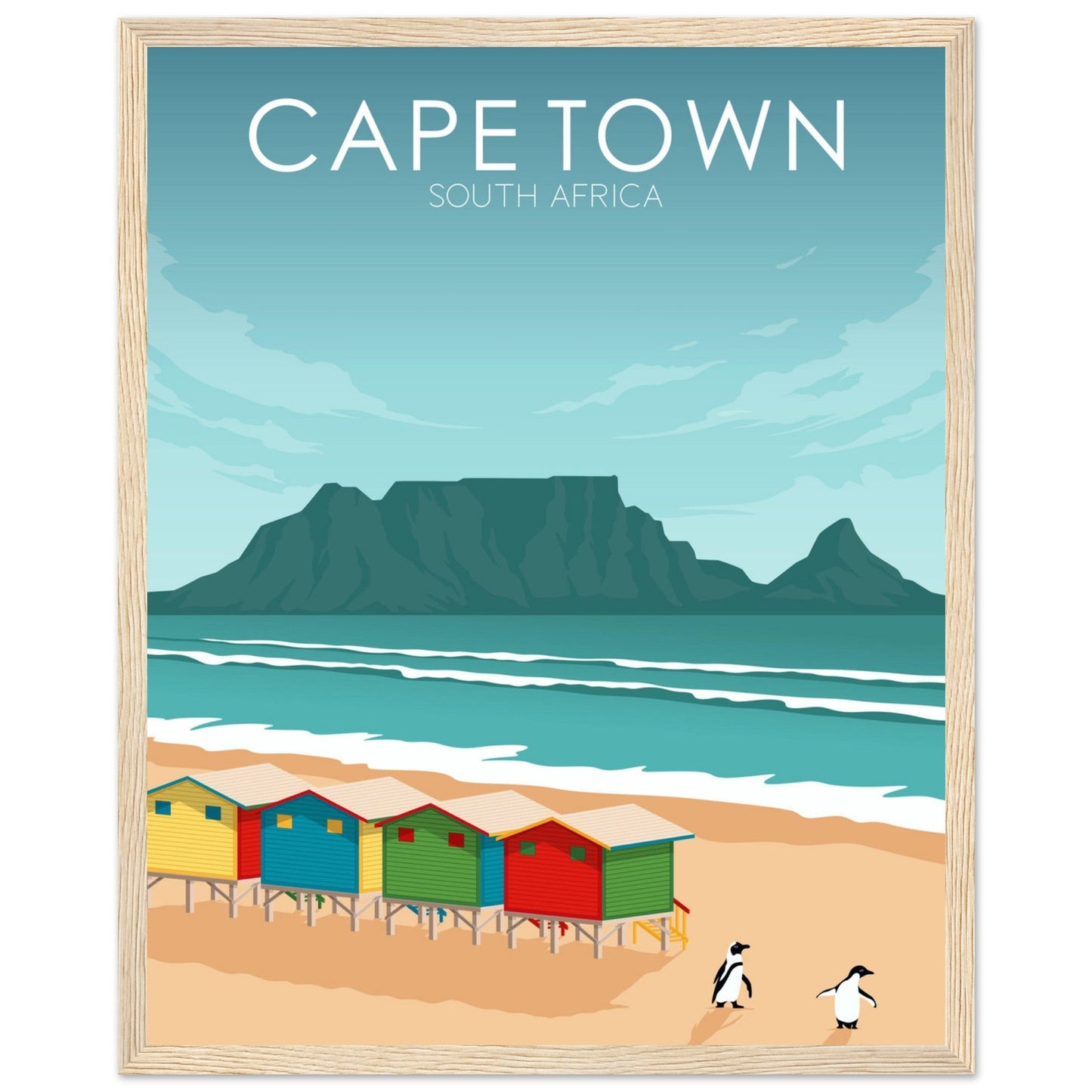 Cape Town Poster | Cape Town Wall Art | Cape Town Daytime Print
