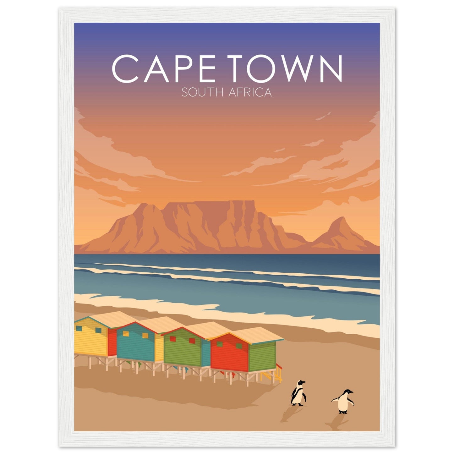 Cape Town Poster | Cape Town Wall Art | Cape Town Sunset Print