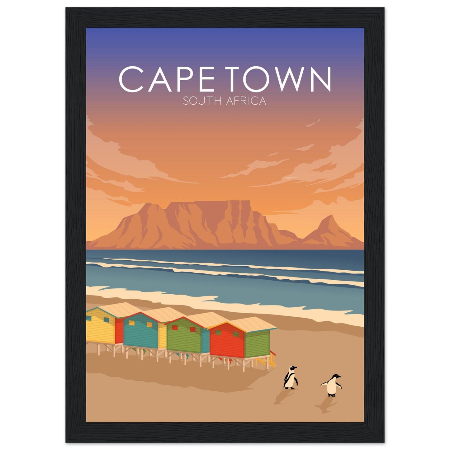 Cape Town Poster | Cape Town Wall Art | Cape Town Sunset Print