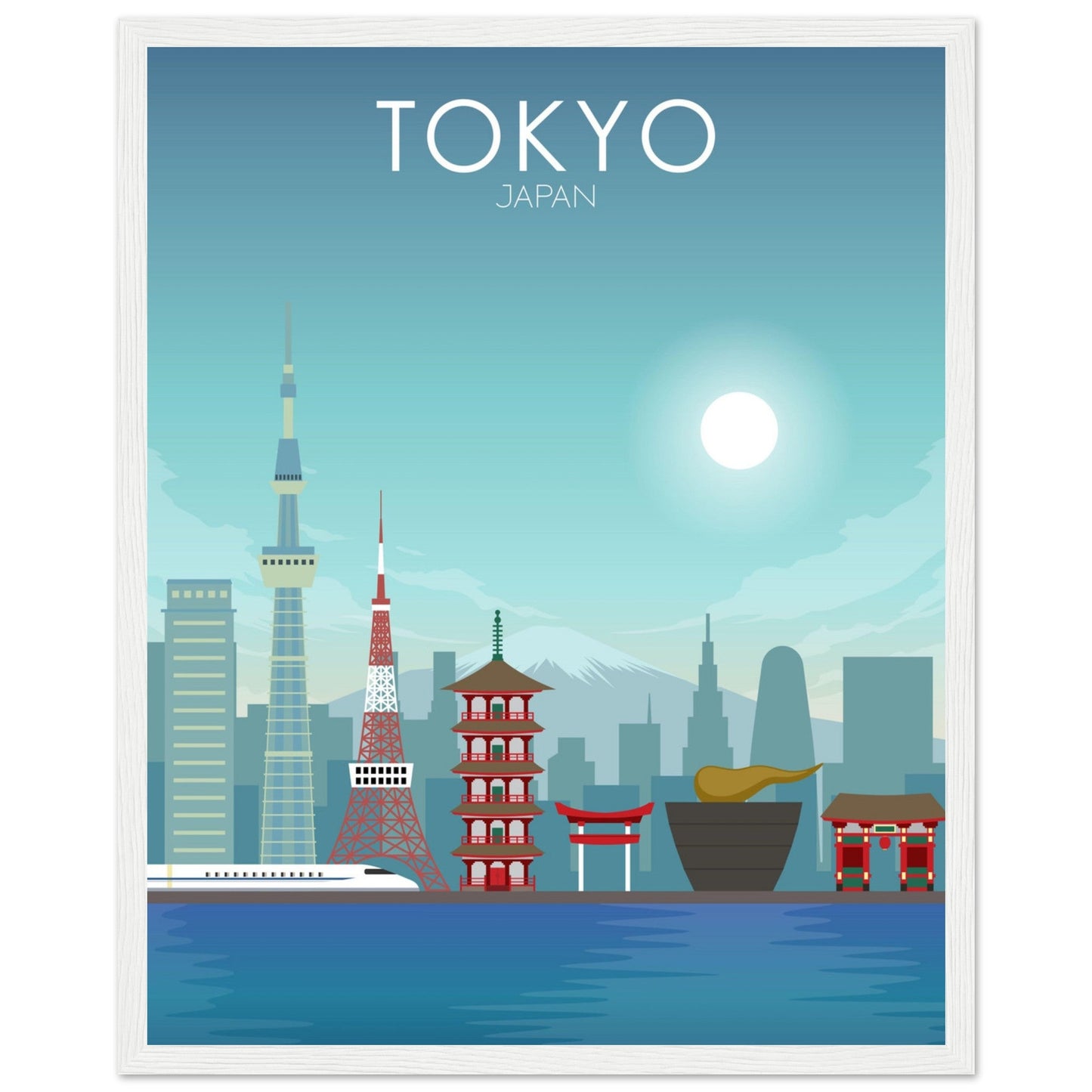 Tokyo Poster | Tokyo Wall Art | Tokyo Daytime Print