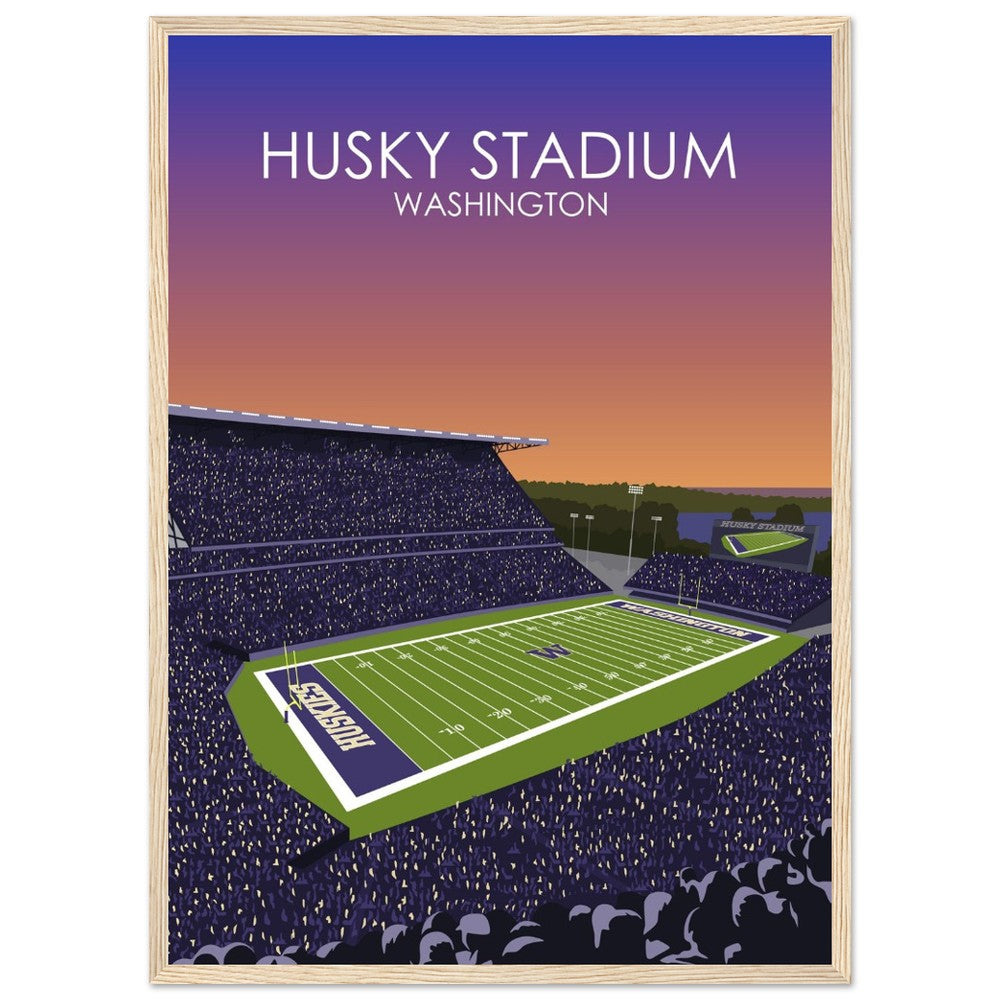 Husky Stadium Poster | University of Washington College Football Print