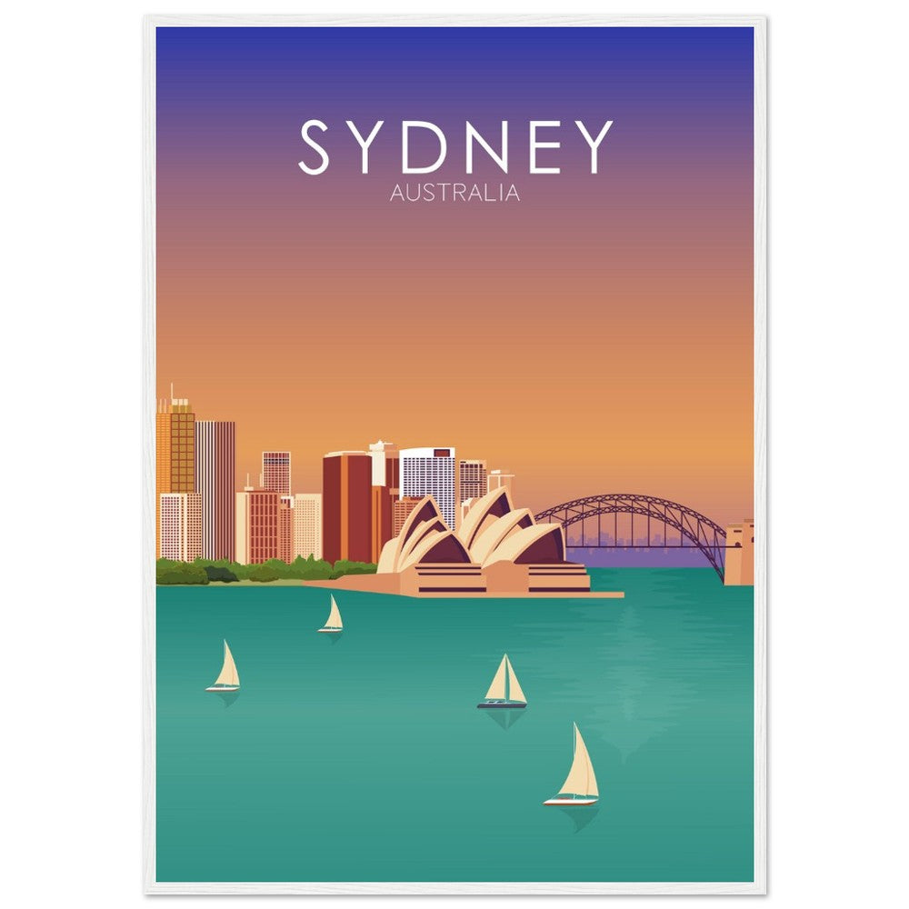 Sydney Poster | Sydney Wall Art | Sydney Sunset Print