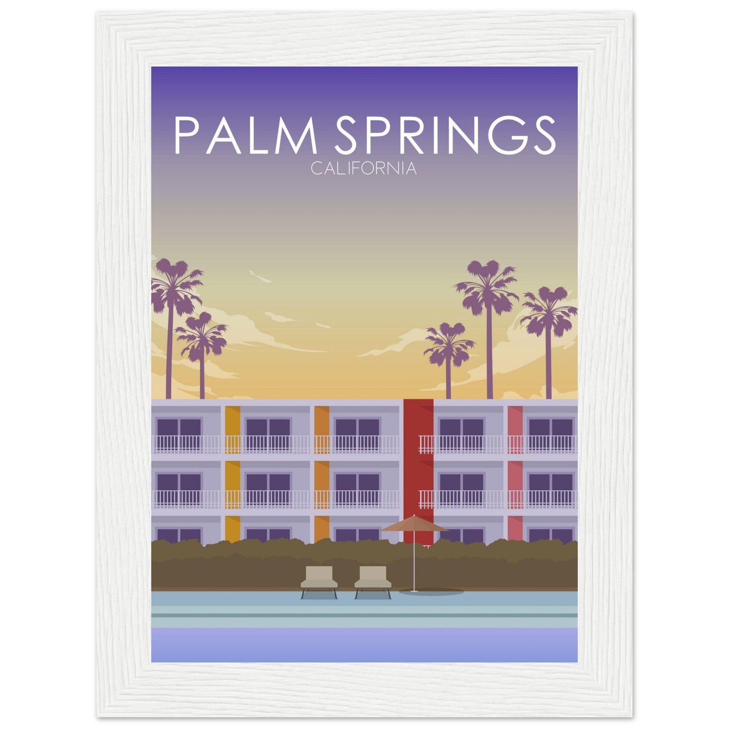 Palm Springs Poster | Palm Springs Wall Art | Palm Springs Sunset Print