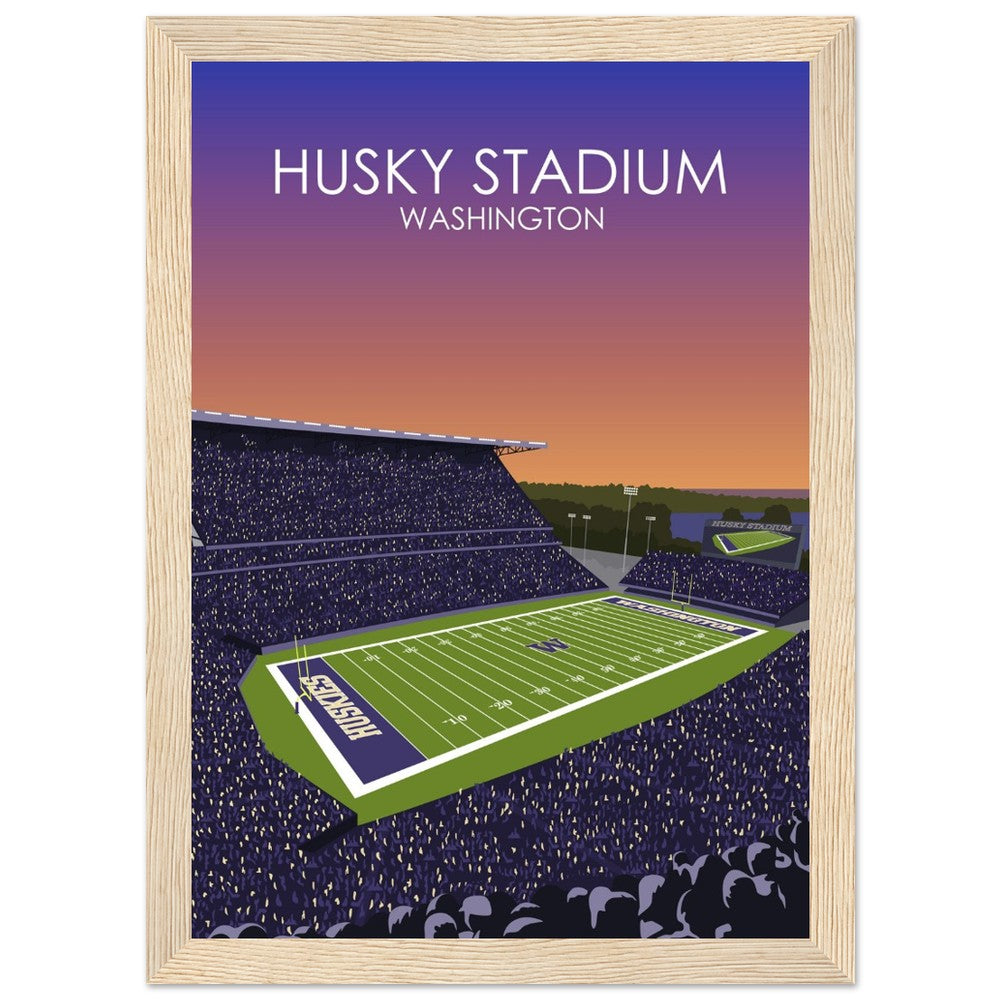 Husky Stadium Poster | University of Washington College Football Print
