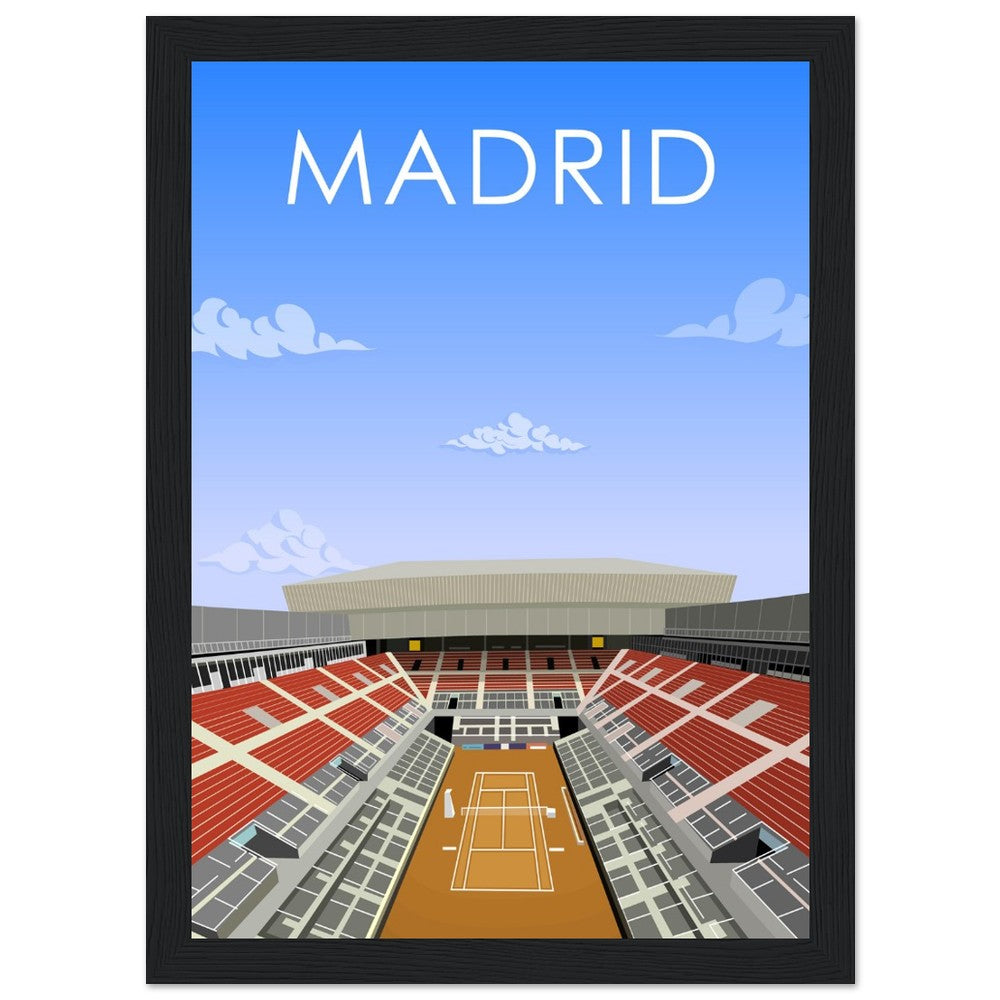 Madrid ATP/WTA Caja Magica Tennis Stadium Poster