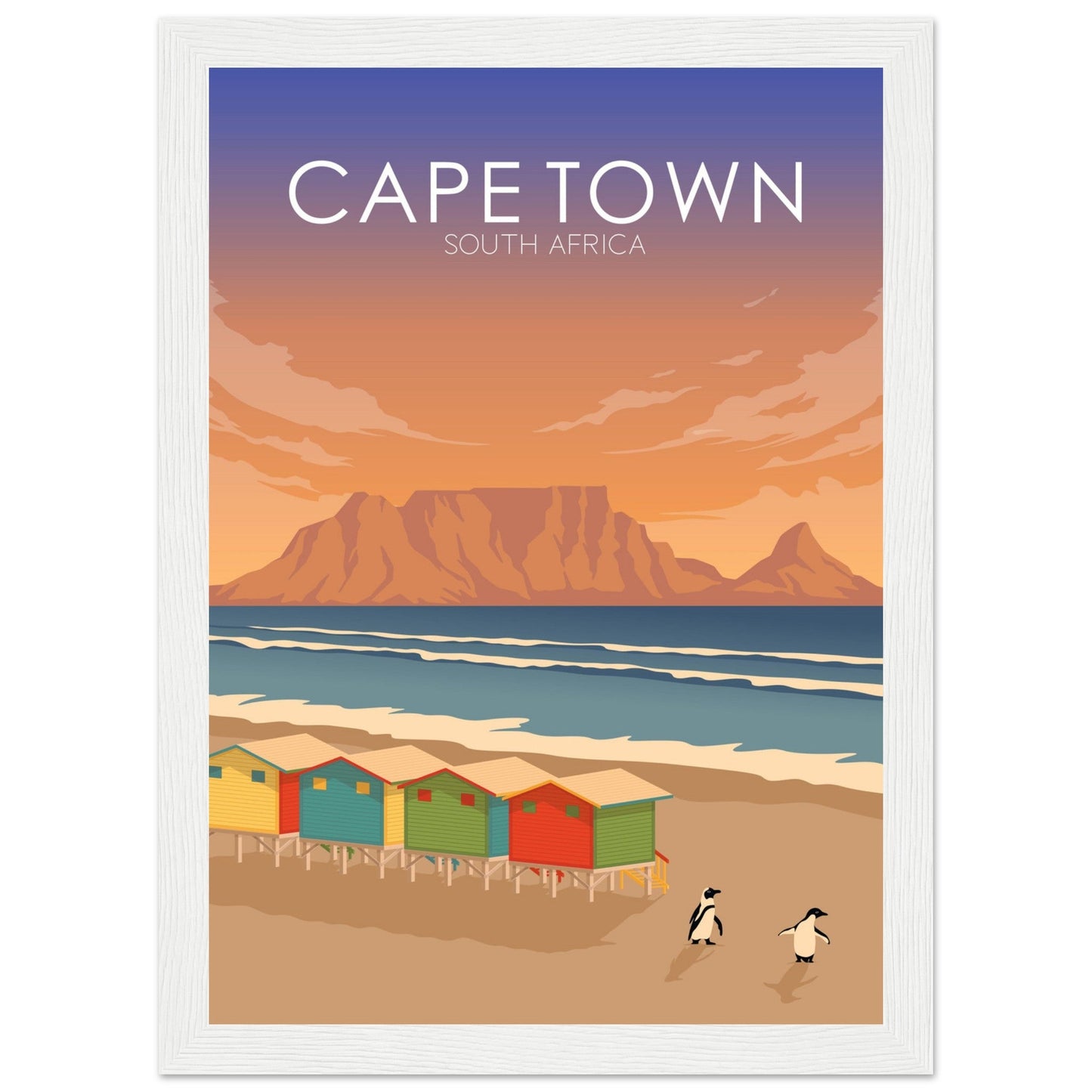 Cape Town Poster | Cape Town Wall Art | Cape Town Sunset Print