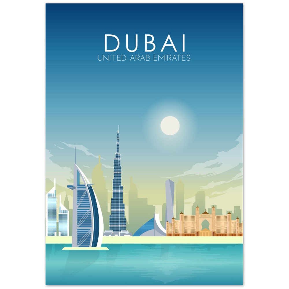 Dubai Poster | Dubai Wall Art | Dubai Daytime Print