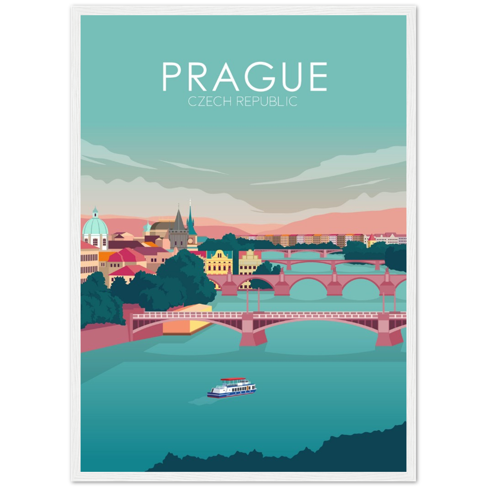 Prague Poster | Prague Wall Art | Prague Pastel Print