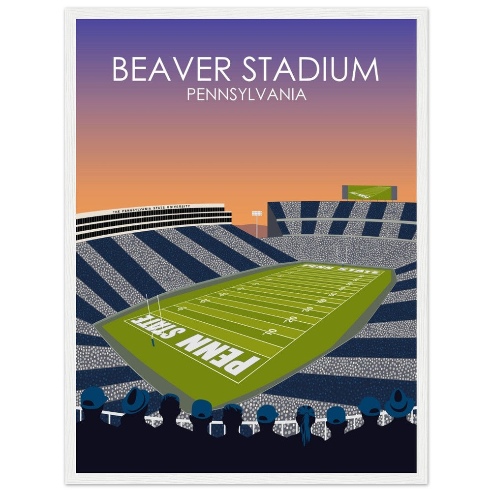 Beaver Stadium Poster | Penn State University Football Stadium Print