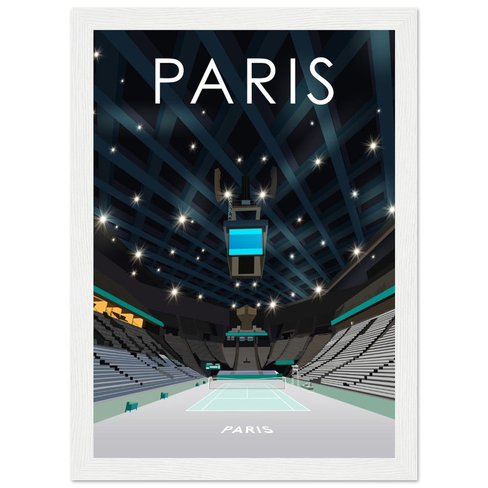 Paris Indoors ATP Masters Tennis Stadium Poster