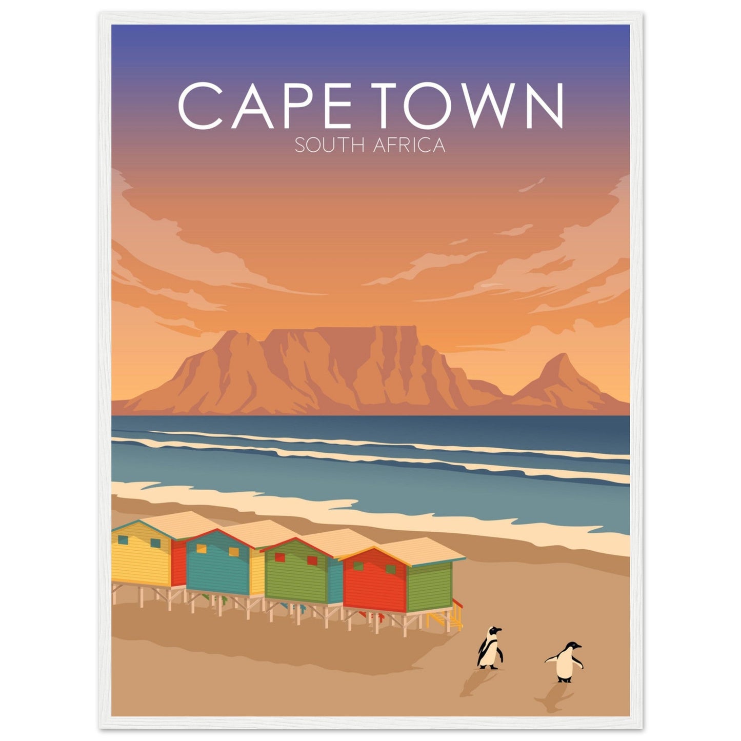 Cape Town Poster | Cape Town Wall Art | Cape Town Sunset Print