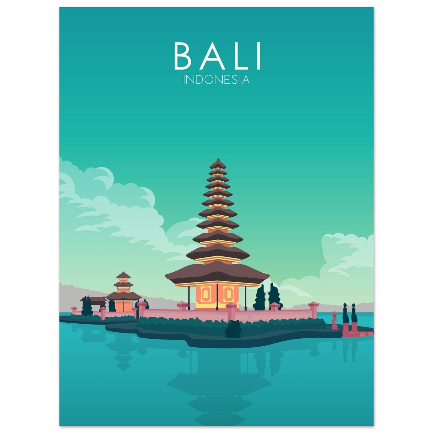 Bali Poster | Bali Wall Art | Bali Pastel Print
