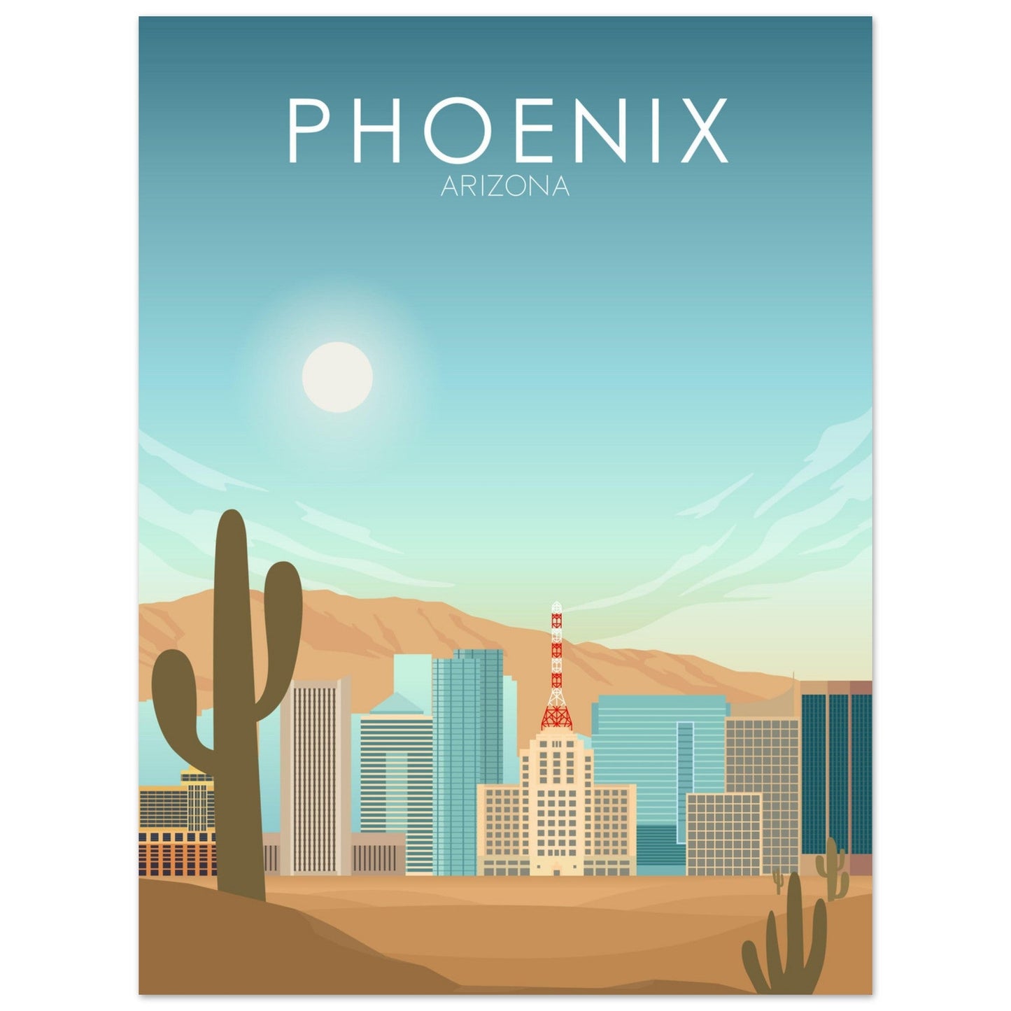 Phoenix Poster | Phoenix Wall Art | Phoenix Daytime Print