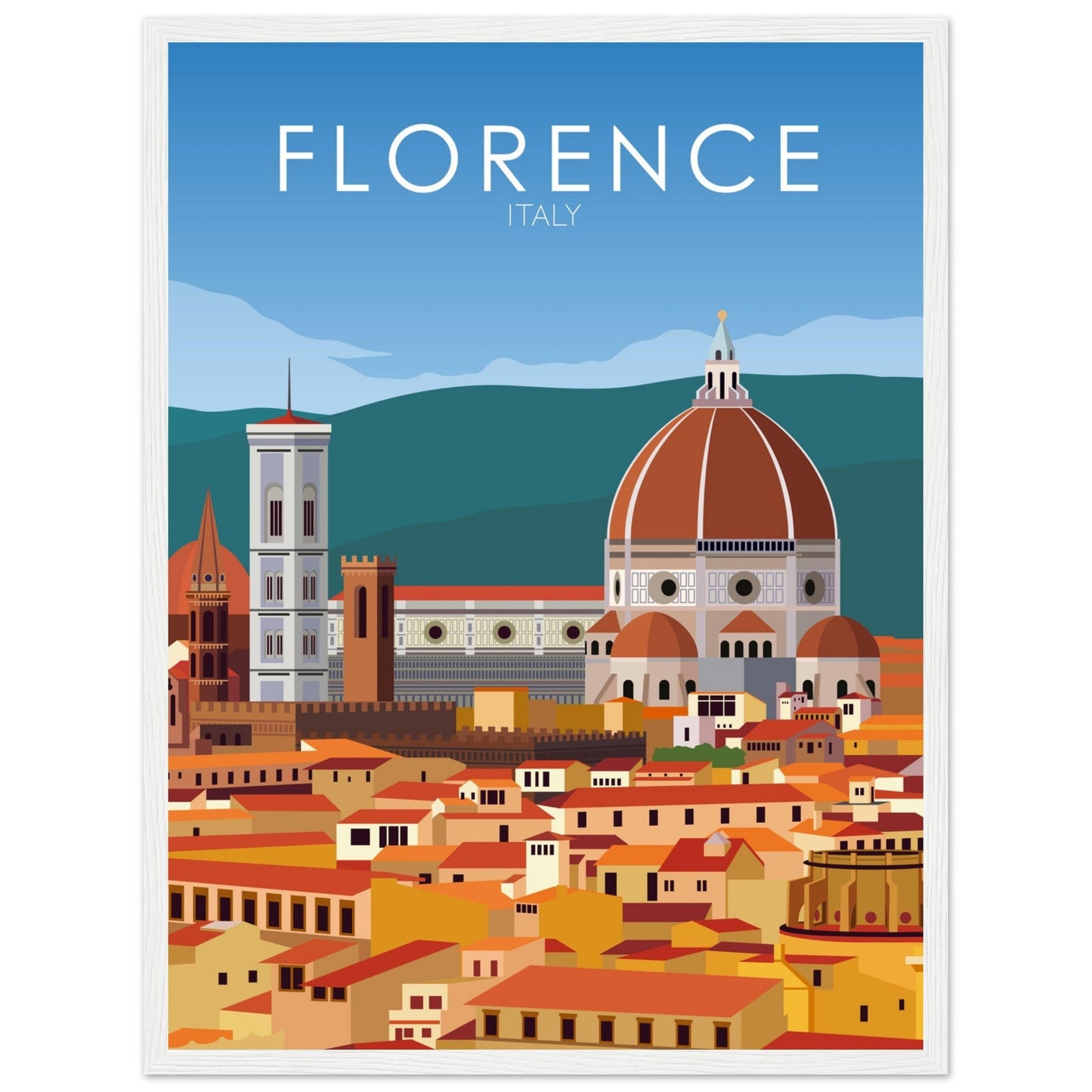 Florence Poster | Florence Wall Art | Florence Daytime Print