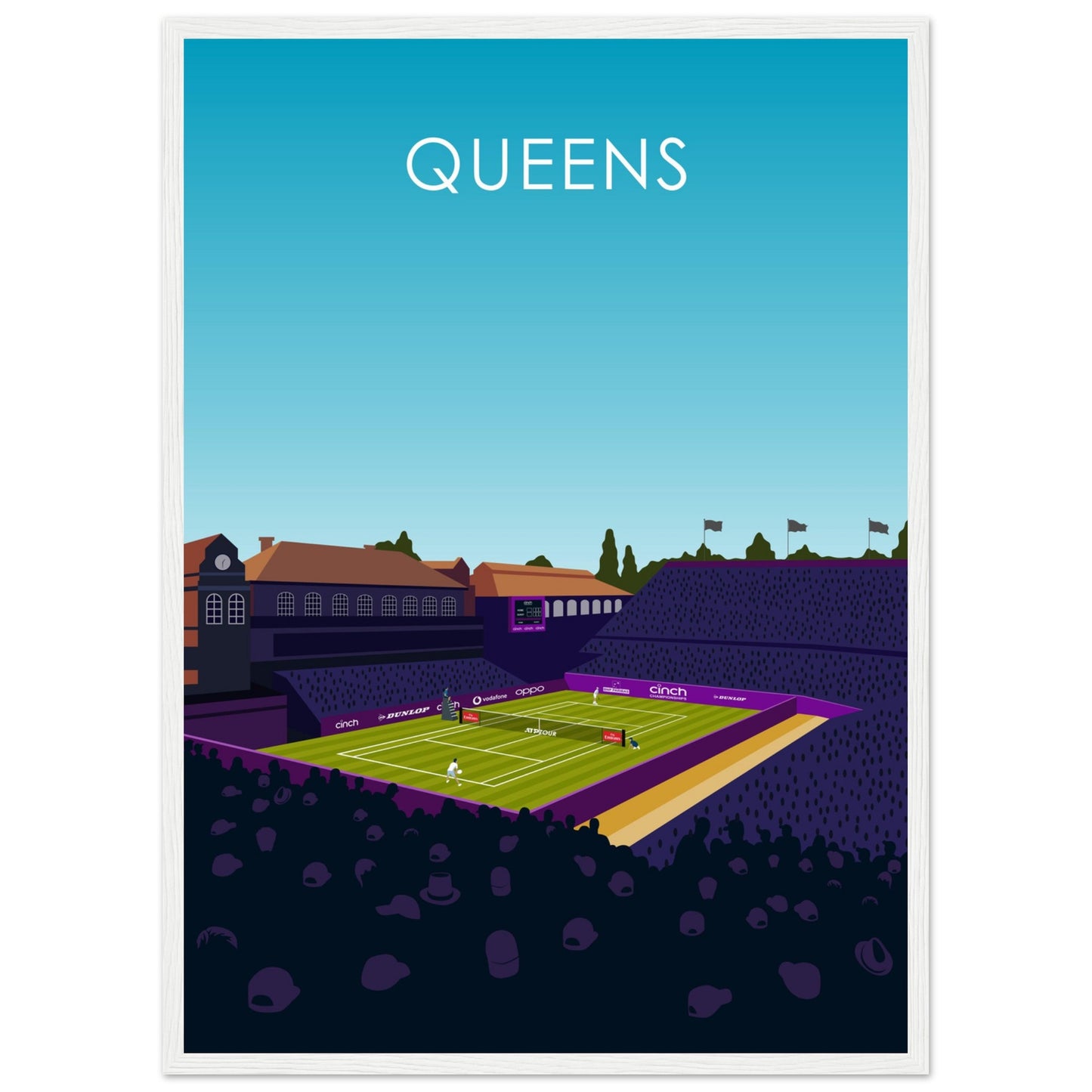 Queens Club Centre Court Cinch Championships Tennis Poster