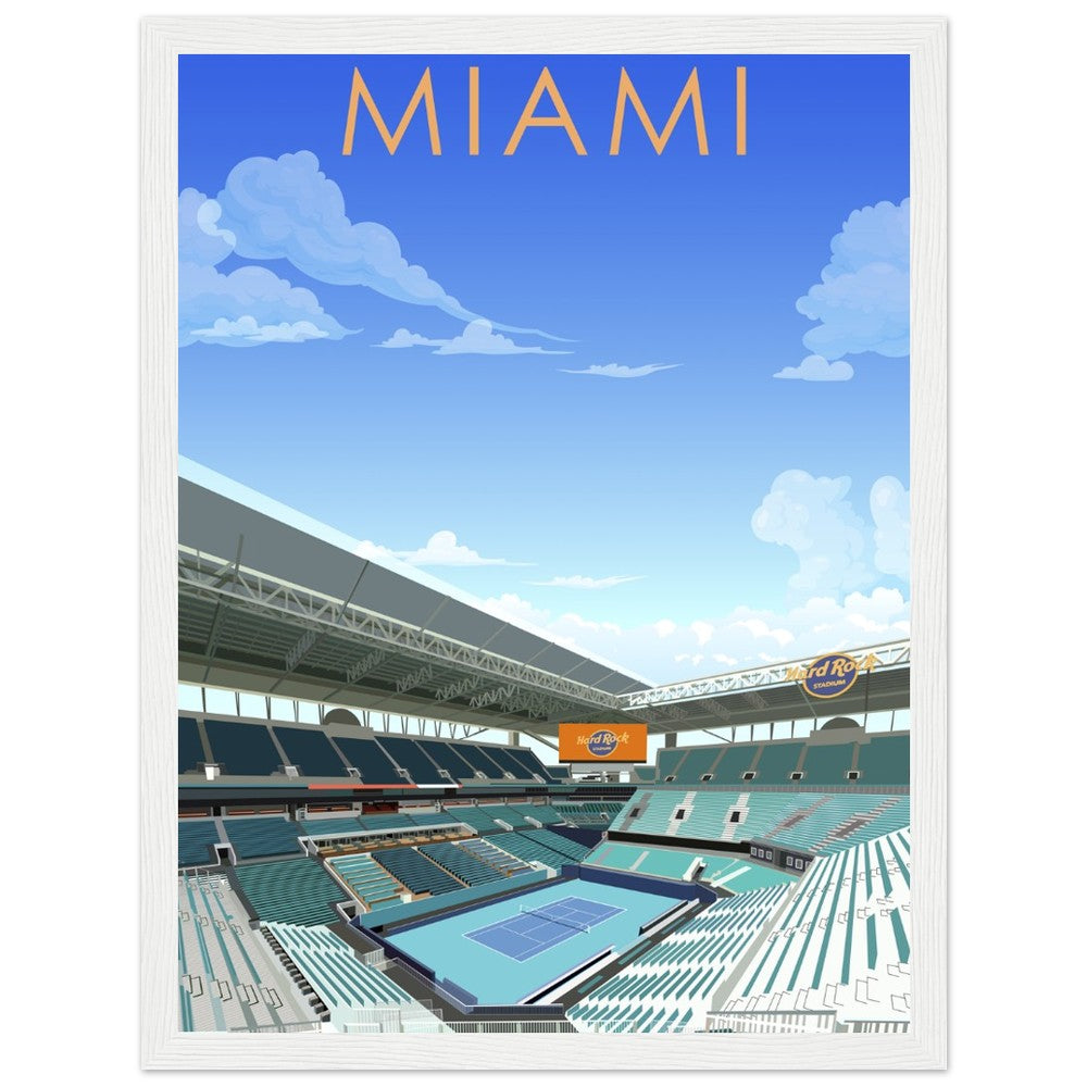 Miami Open ATP/WTA Tennis Stadium Poster