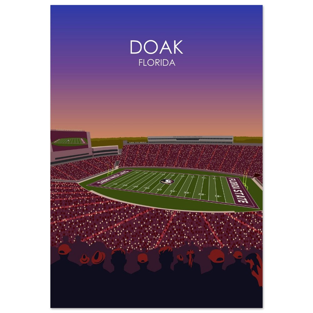 Doak Campbell Stadium Poster | Florida State University Football Stadium Print