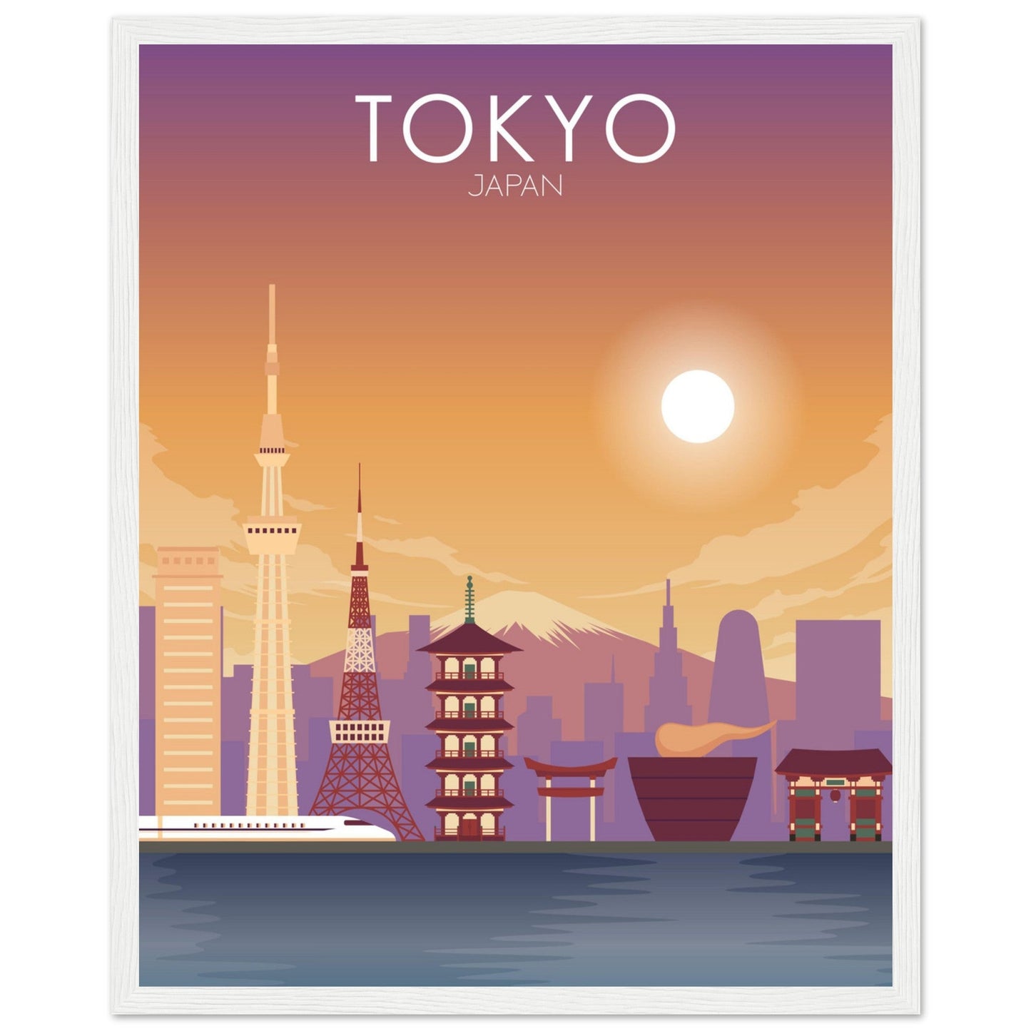 Tokyo Poster | Tokyo Wall Art | Tokyo Sunset Print