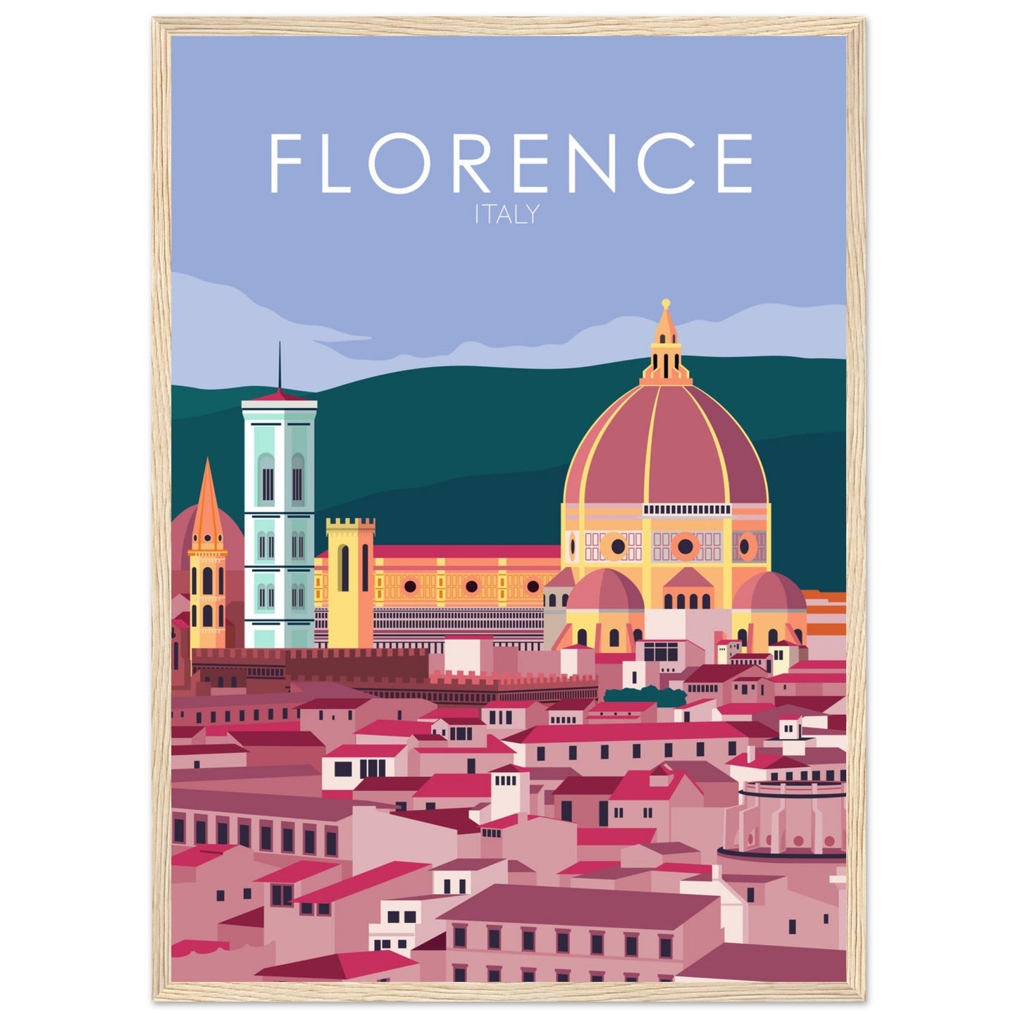 Florence Poster | Florence Wall Art | Florence Pastel Print