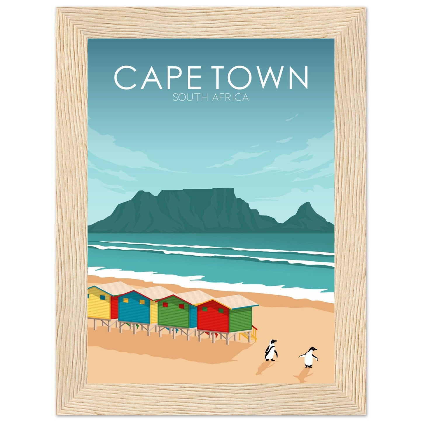 Cape Town Poster | Cape Town Wall Art | Cape Town Daytime Print