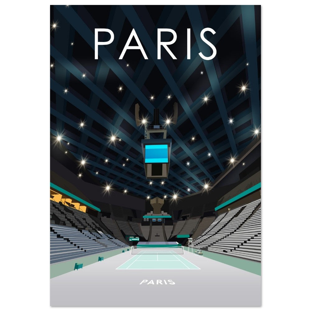 Paris Indoors ATP Masters Tennis Stadium Poster