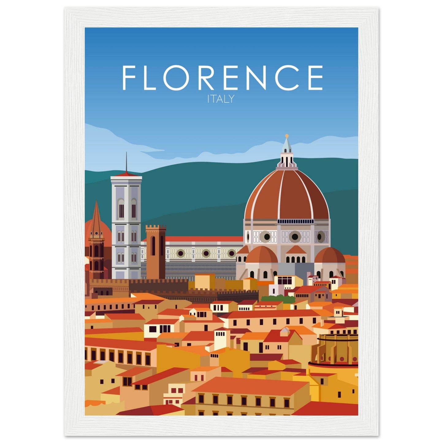 Florence Poster | Florence Wall Art | Florence Daytime Print