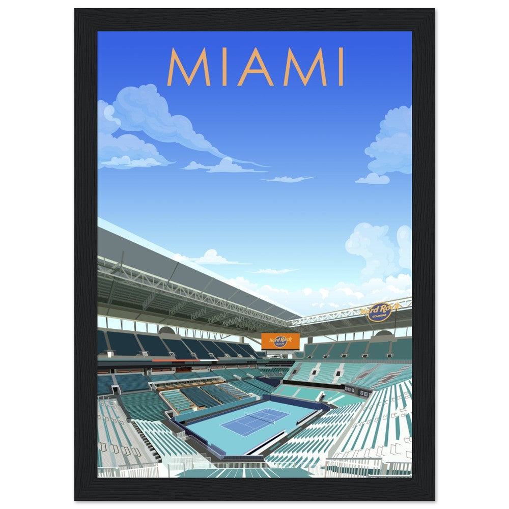 Miami Open ATP/WTA Tennis Stadium Poster