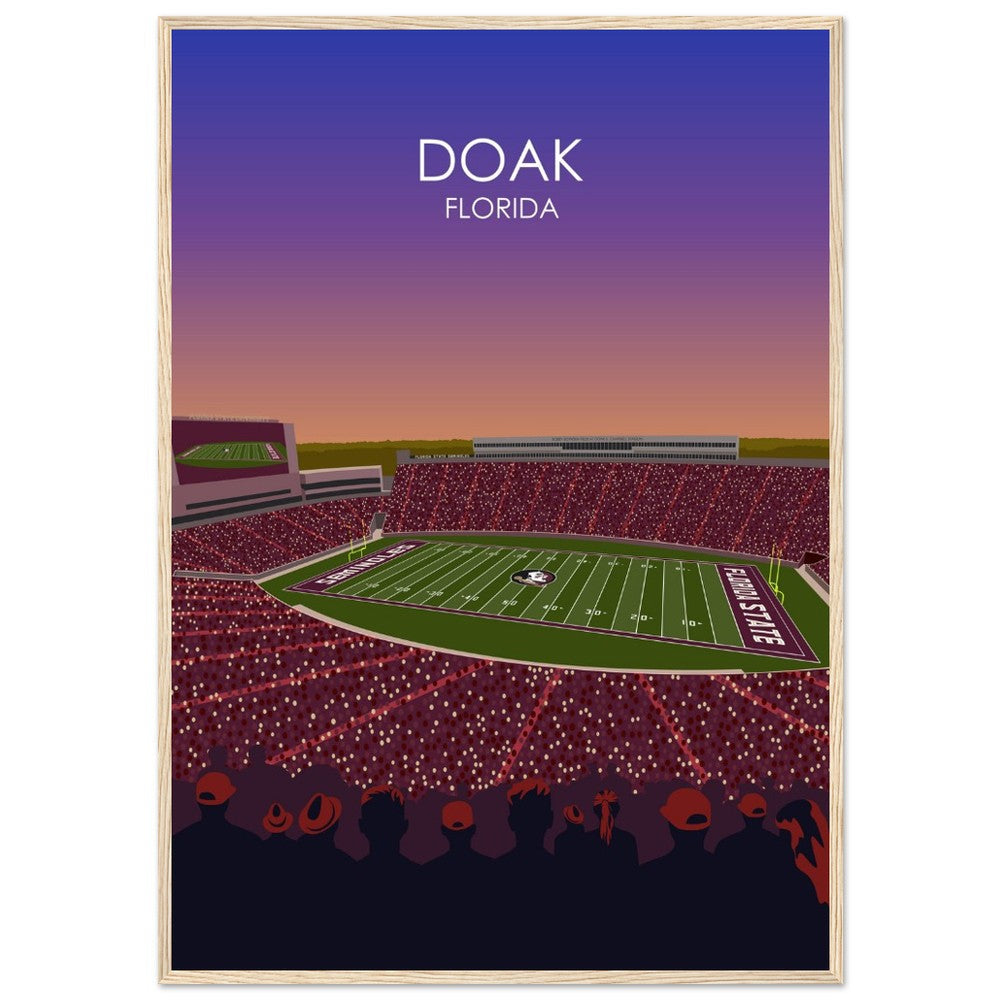 Doak Campbell Stadium Poster | Florida State University Football Stadium Print