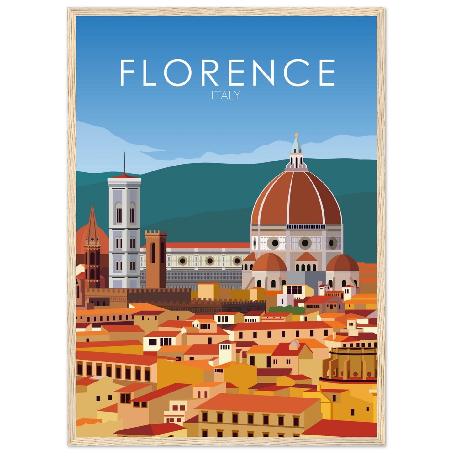 Florence Poster | Florence Wall Art | Florence Daytime Print