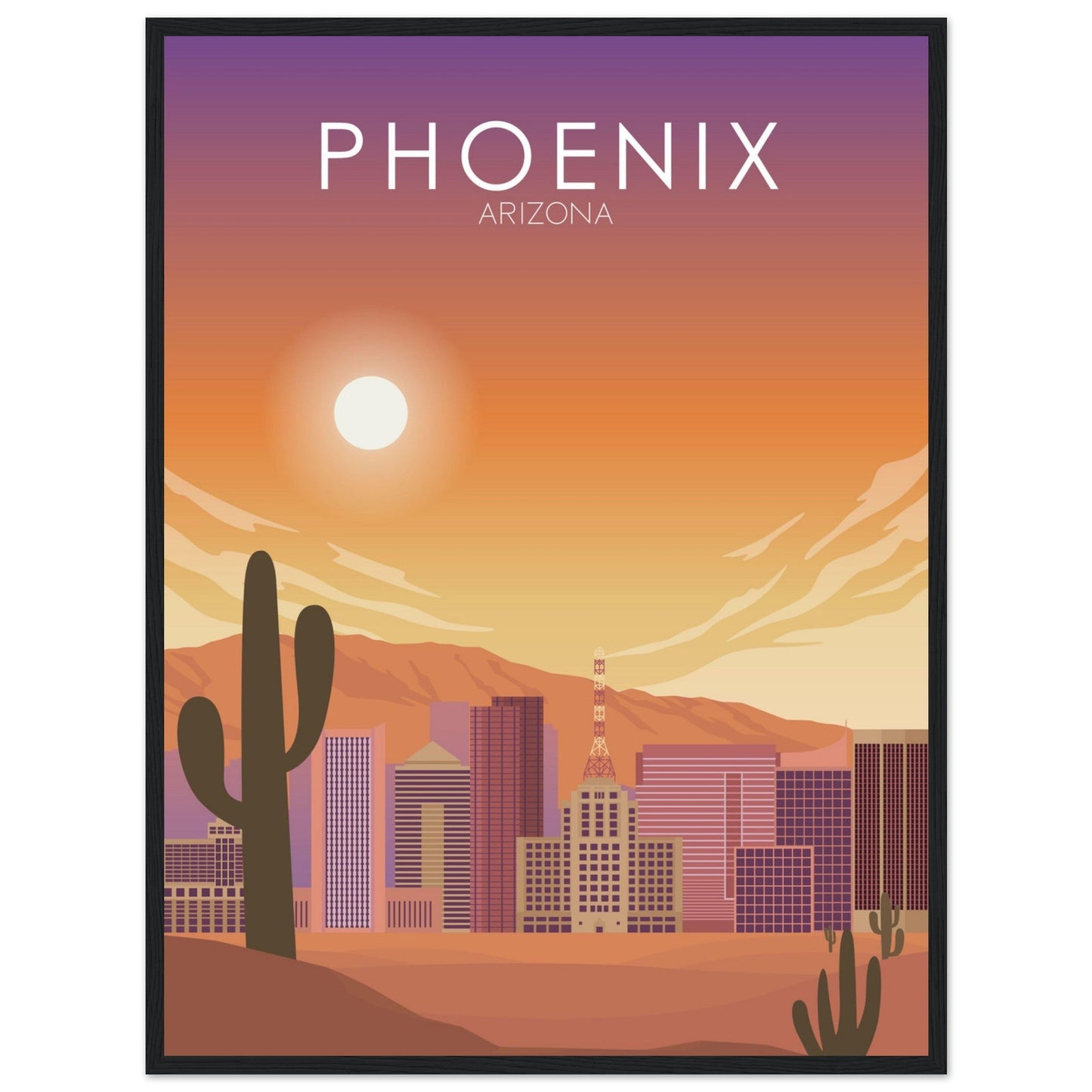 Phoenix Poster | Phoenix Wall Art | Phoenix Sunset Print