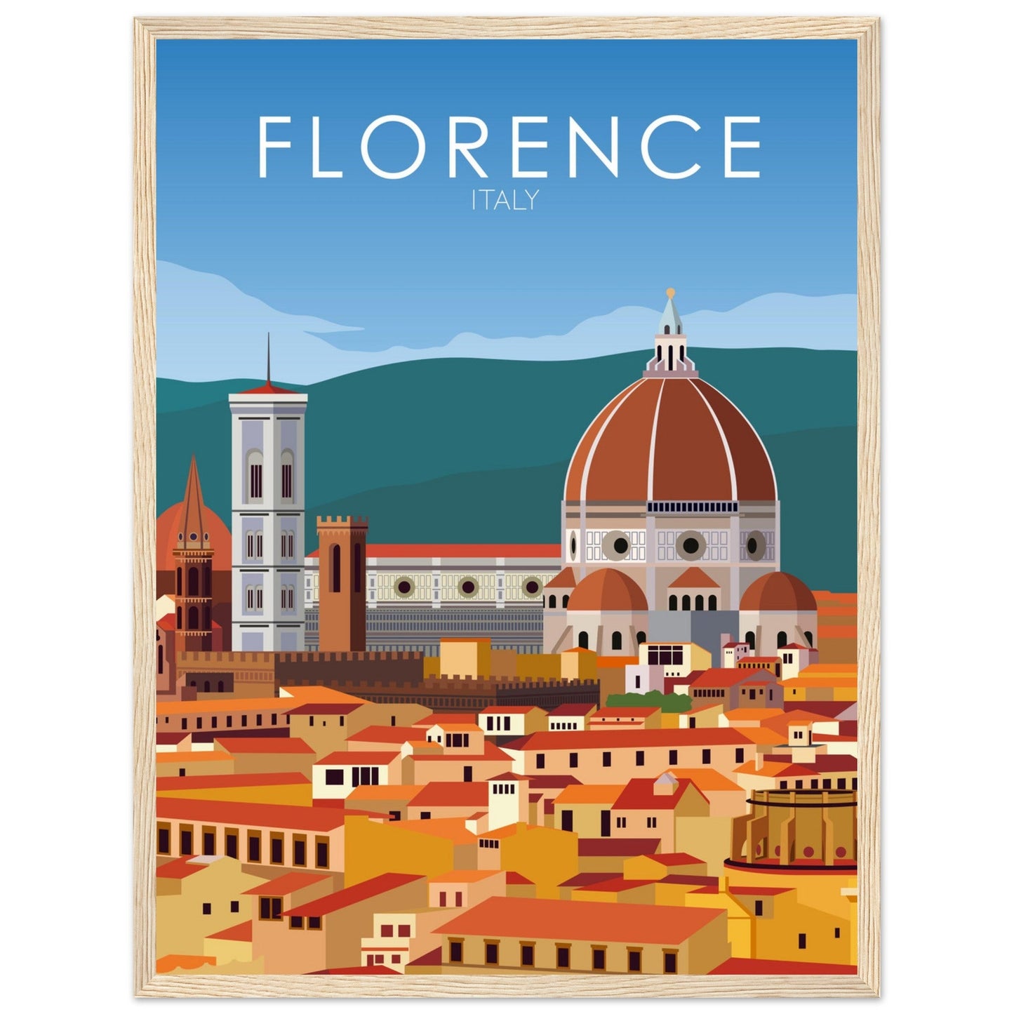 Florence Poster | Florence Wall Art | Florence Daytime Print