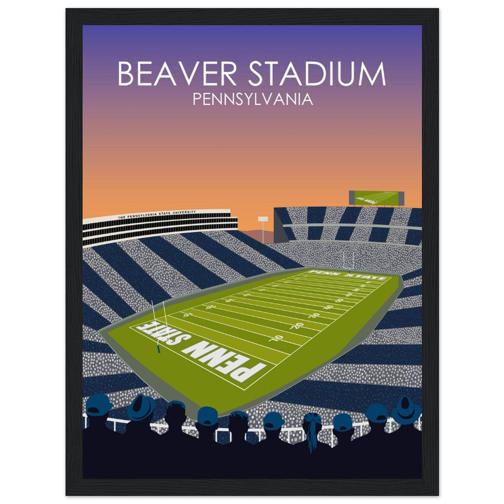 Beaver Stadium Poster | Penn State University Football Stadium Print