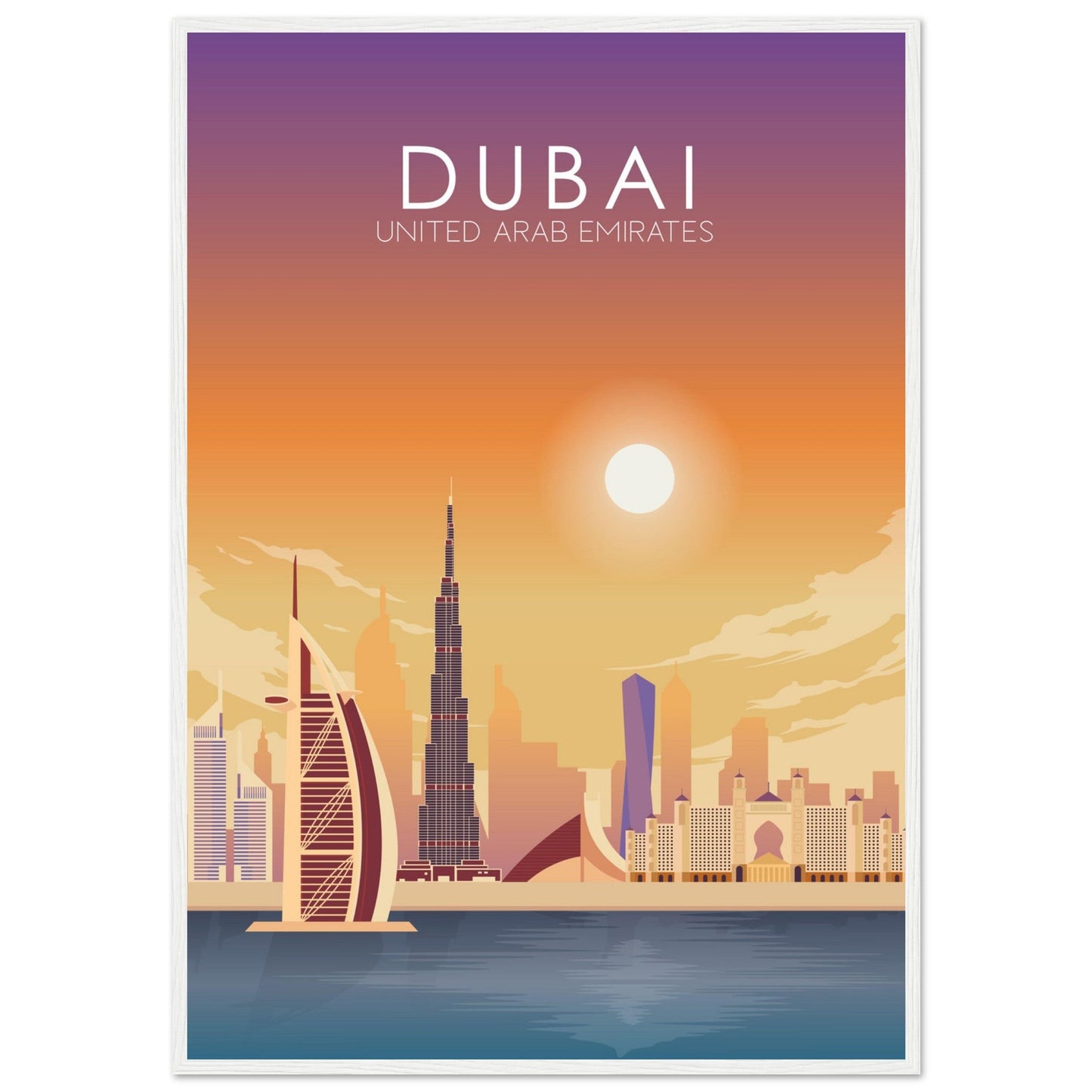 Dubai Poster | Dubai Wall Art | Dubai Sunset Print