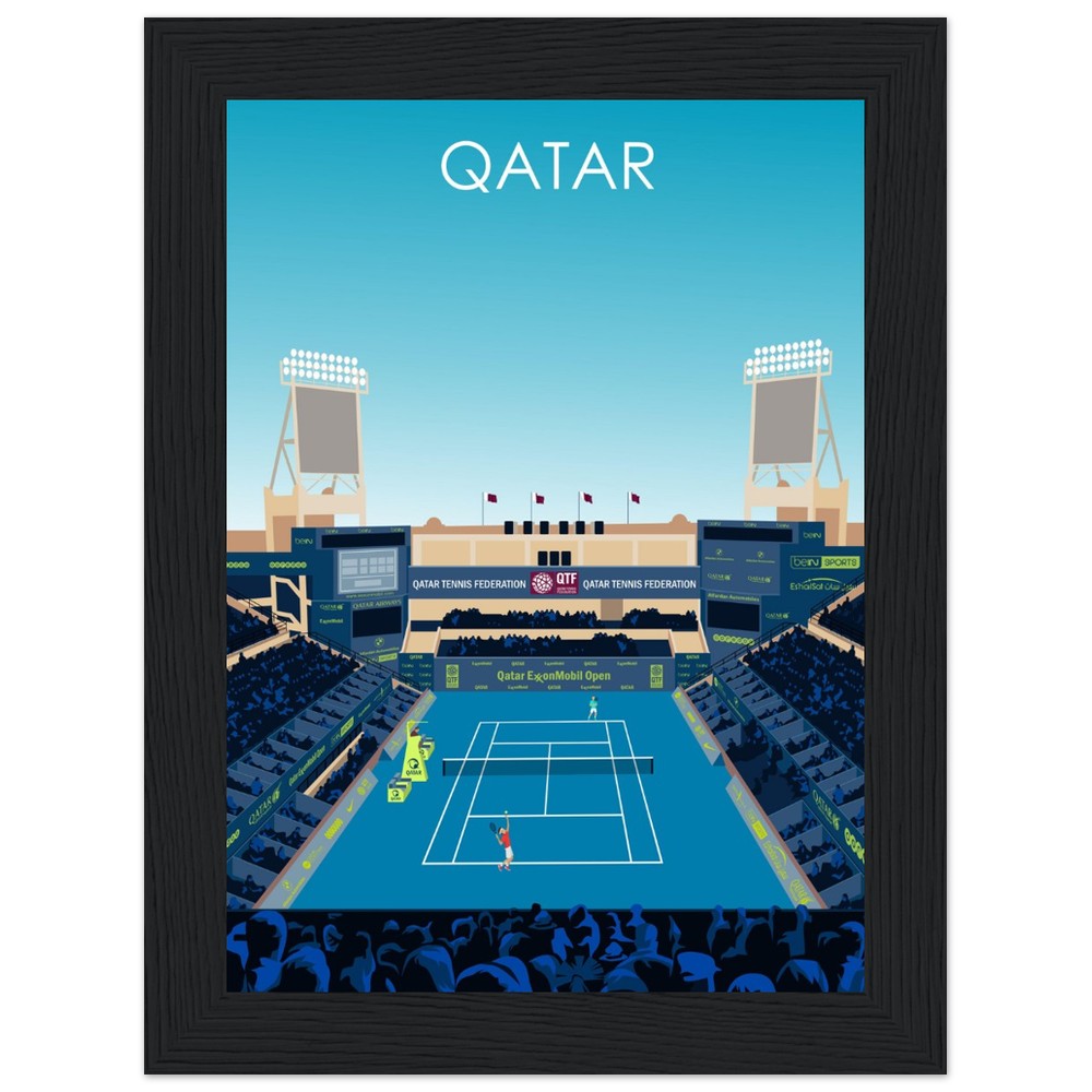 Qatar Open Tennis Poster
