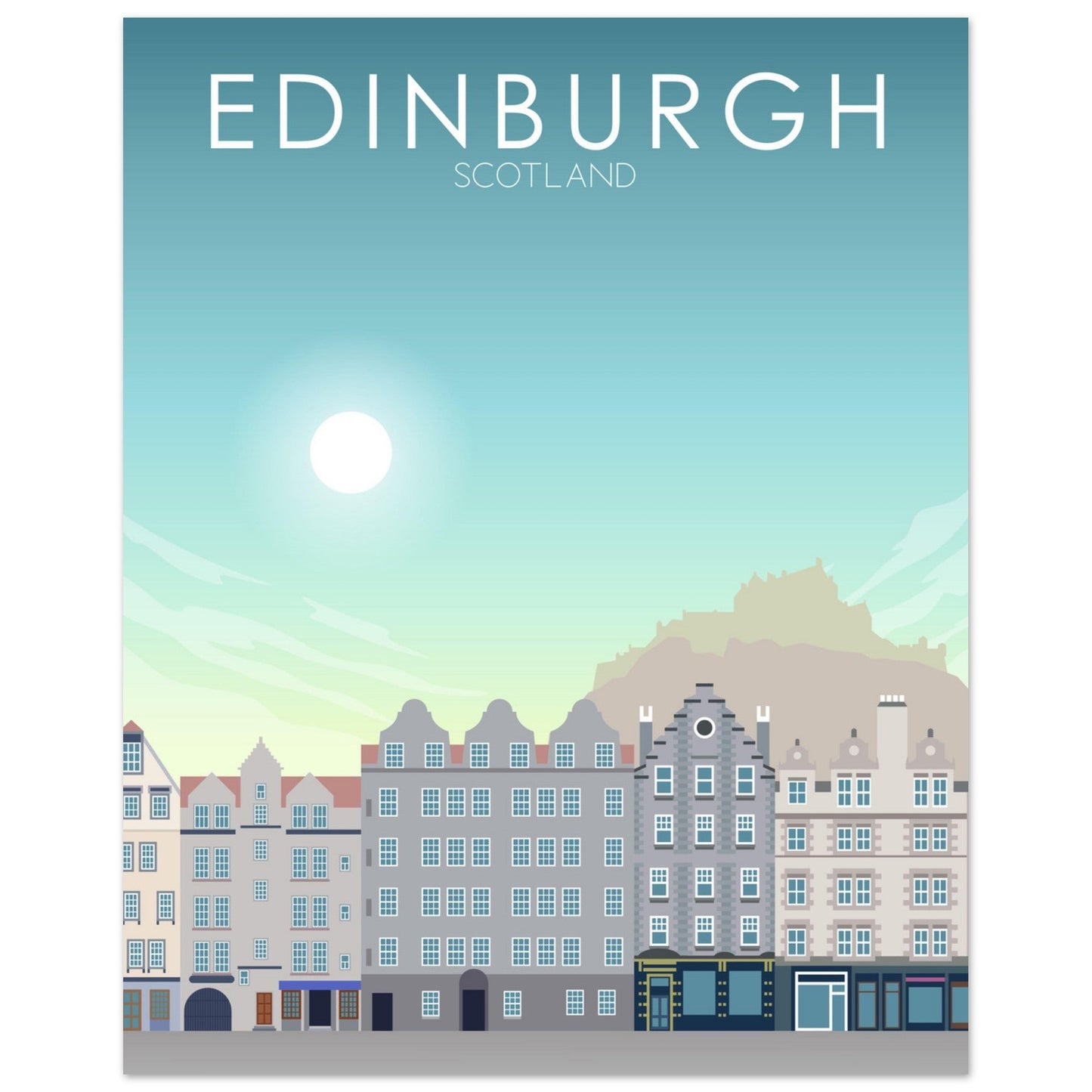 Edinburgh Poster | Edinburgh Wall Art | Edinburgh Daytime Print