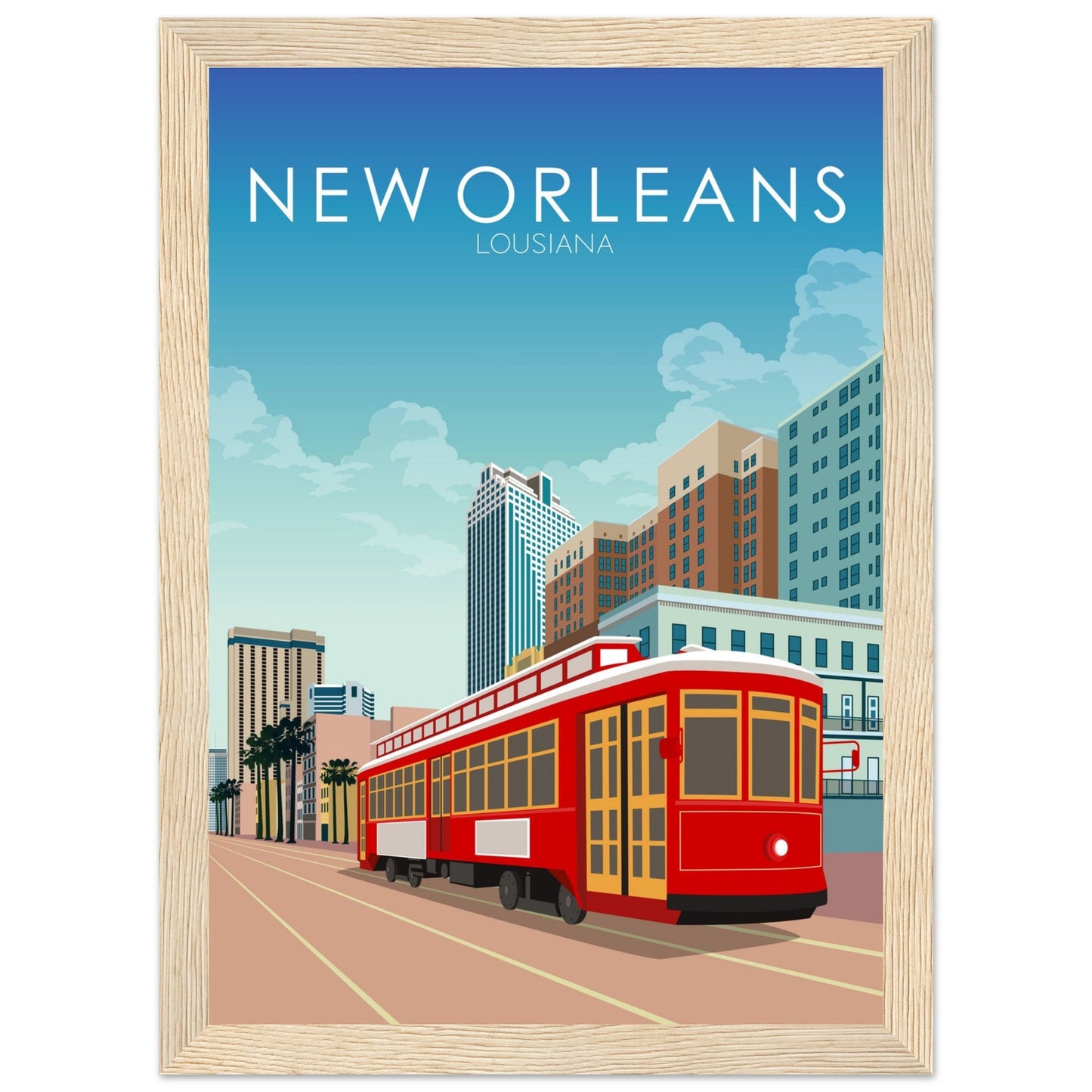New Orleans Poster | New Orleans Wall Art | New Orleans Daytime Print
