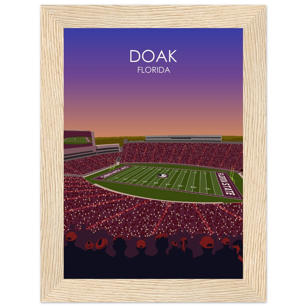 Doak Campbell Stadium Poster | Florida State University Football Stadium Print