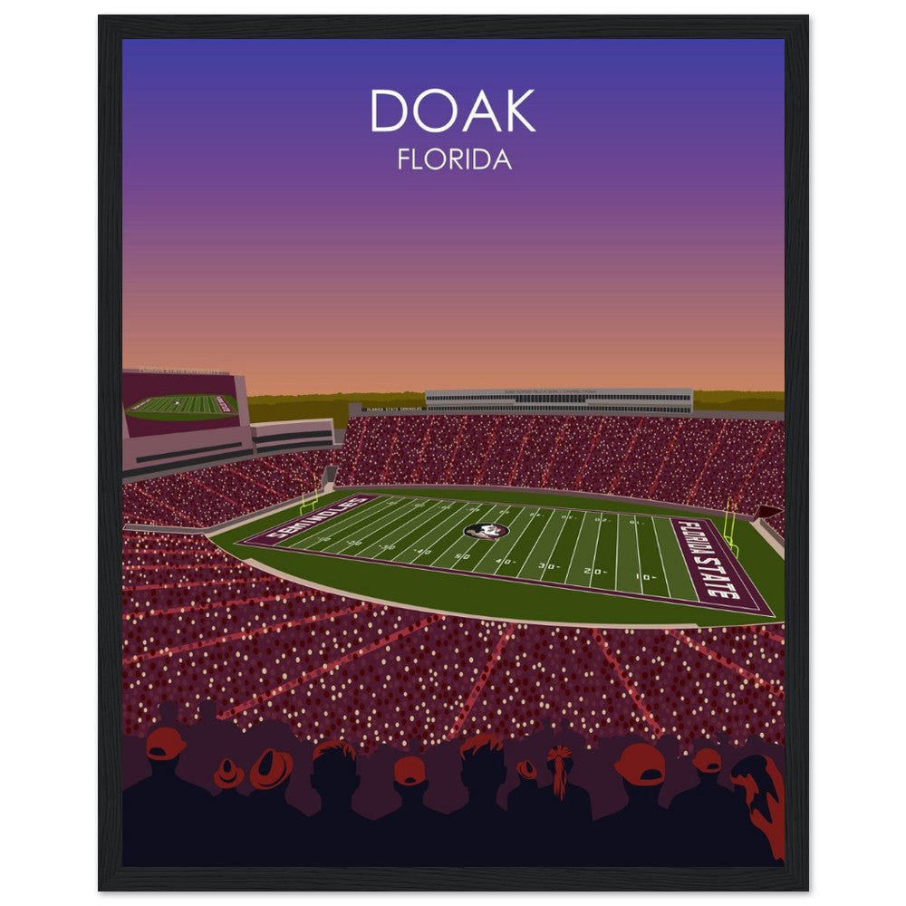 Doak Campbell Stadium Poster | Florida State University Football Stadium Print