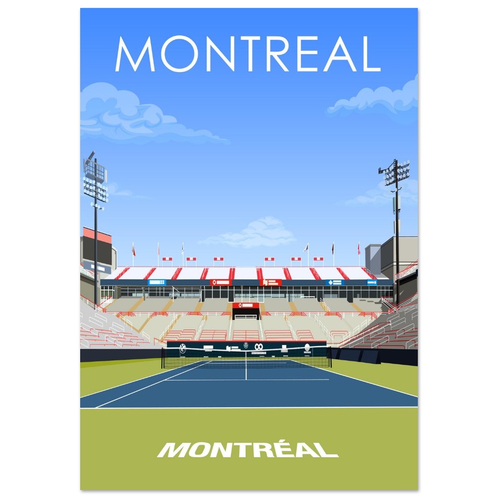 Montreal ATP/WTA Masters Tennis Stadium Poster