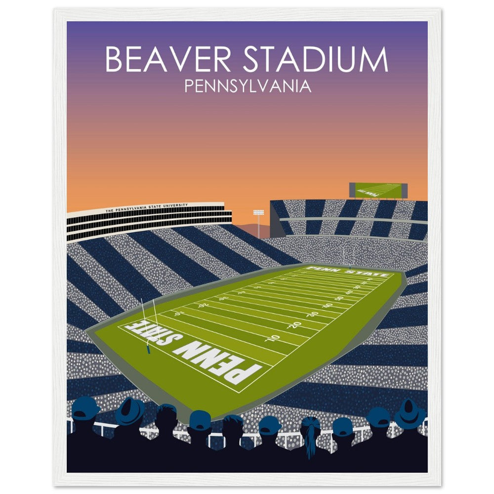 Beaver Stadium Poster | Penn State University Football Stadium Print