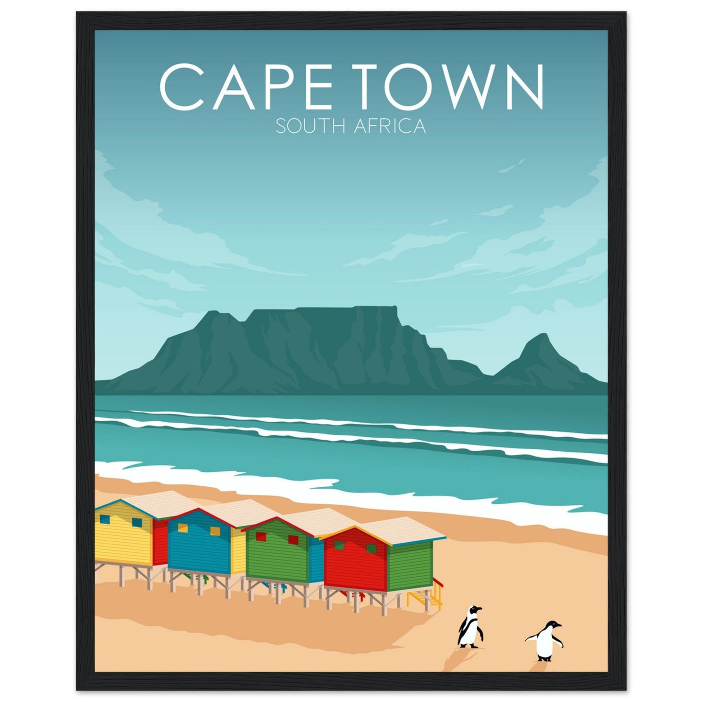 Cape Town Poster | Cape Town Wall Art | Cape Town Daytime Print