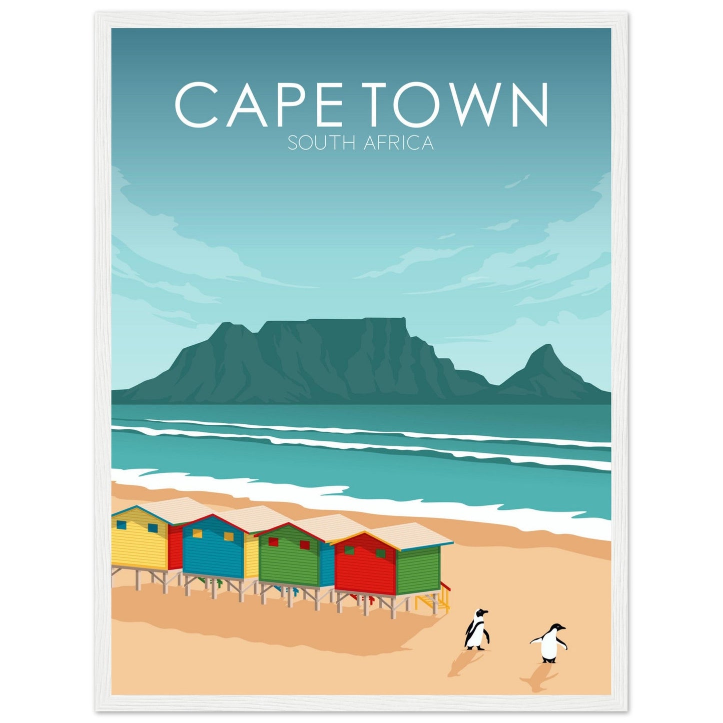 Cape Town Poster | Cape Town Wall Art | Cape Town Daytime Print