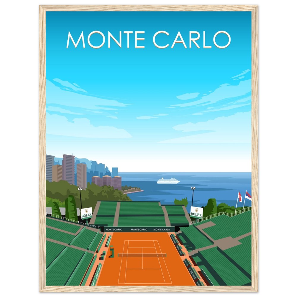 Monte Carlo ATP Masters Tennis Stadium Poster