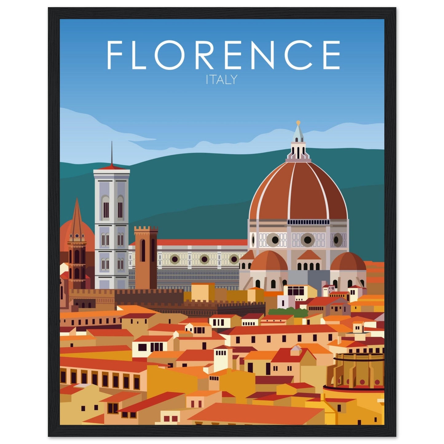 Florence Poster | Florence Wall Art | Florence Daytime Print