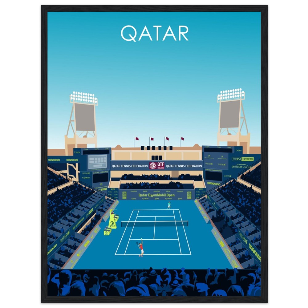 Qatar Open Tennis Poster
