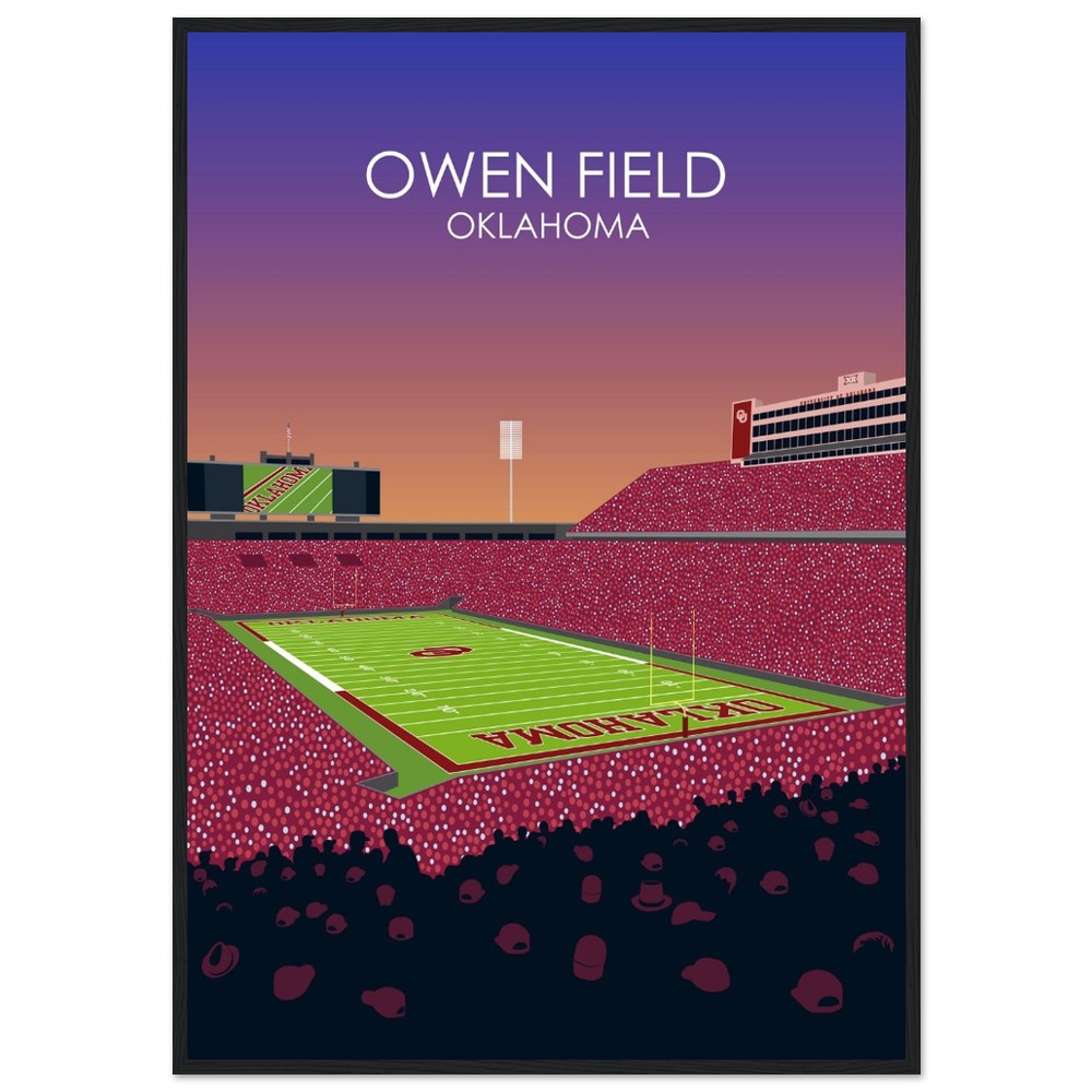 Owen Field - Gaylord Family - Oklahoma Memorial Stadium Print | University of Oklahoma Sooners College Football Stadium Print