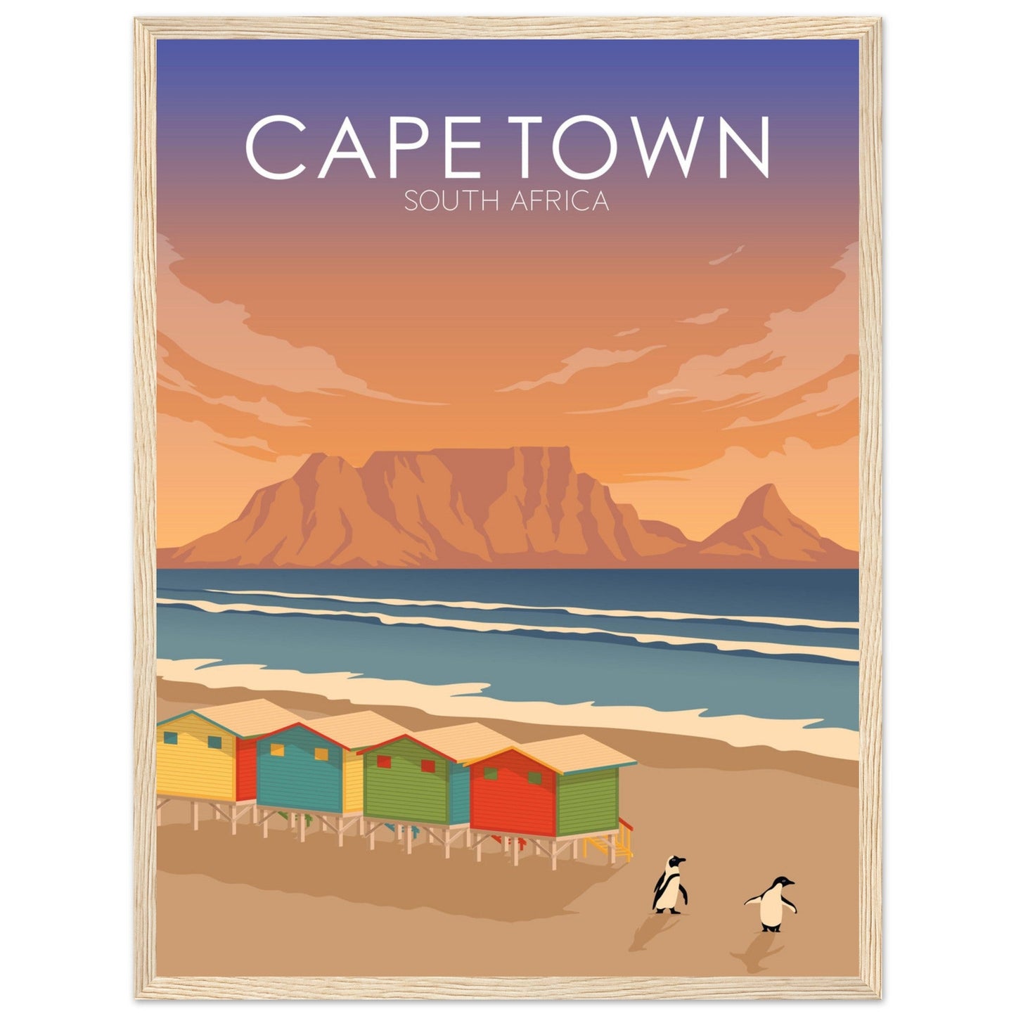 Cape Town Poster | Cape Town Wall Art | Cape Town Sunset Print
